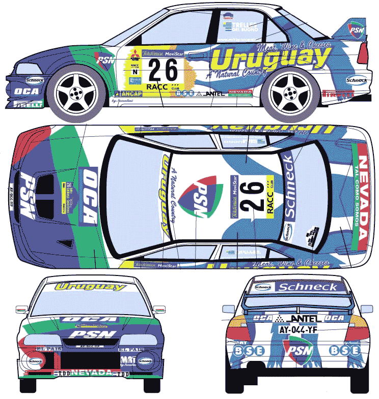 Кола Mitsubishi Lancer WRC 98