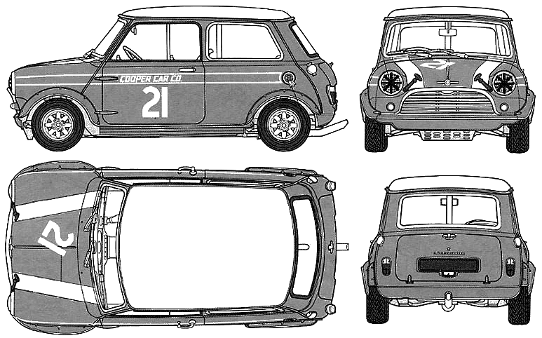 Bil Morris Mini Cooper 1275 1968