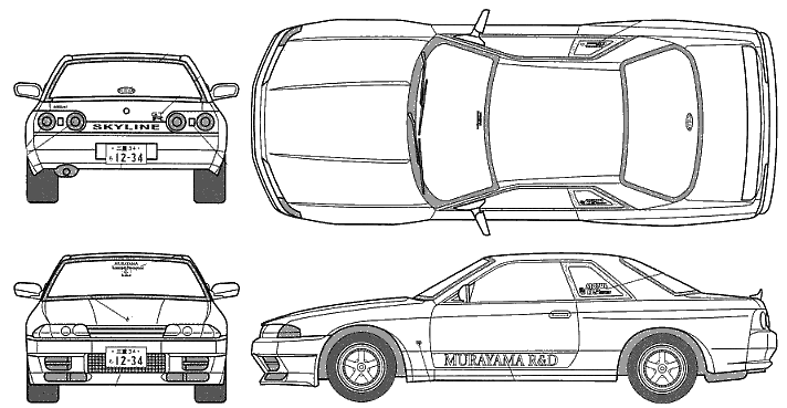 Bil Muramaya Skyline GTR R32v