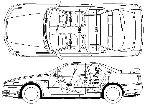 Кола Nissan Skyline R34 Coupe 2001