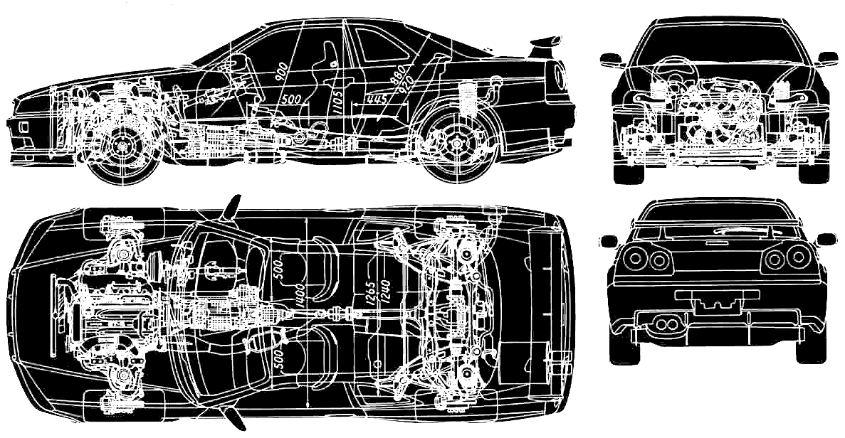 Bil Nissan Skyline R34 GTR