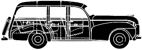 Bil Oldsmobile DeLuxe Station Wagon 1940