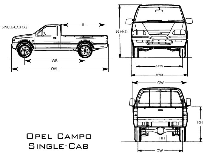 Кола Opel Campo Singlecab
