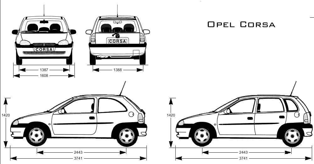 Bil Opel Corsa 3-Door