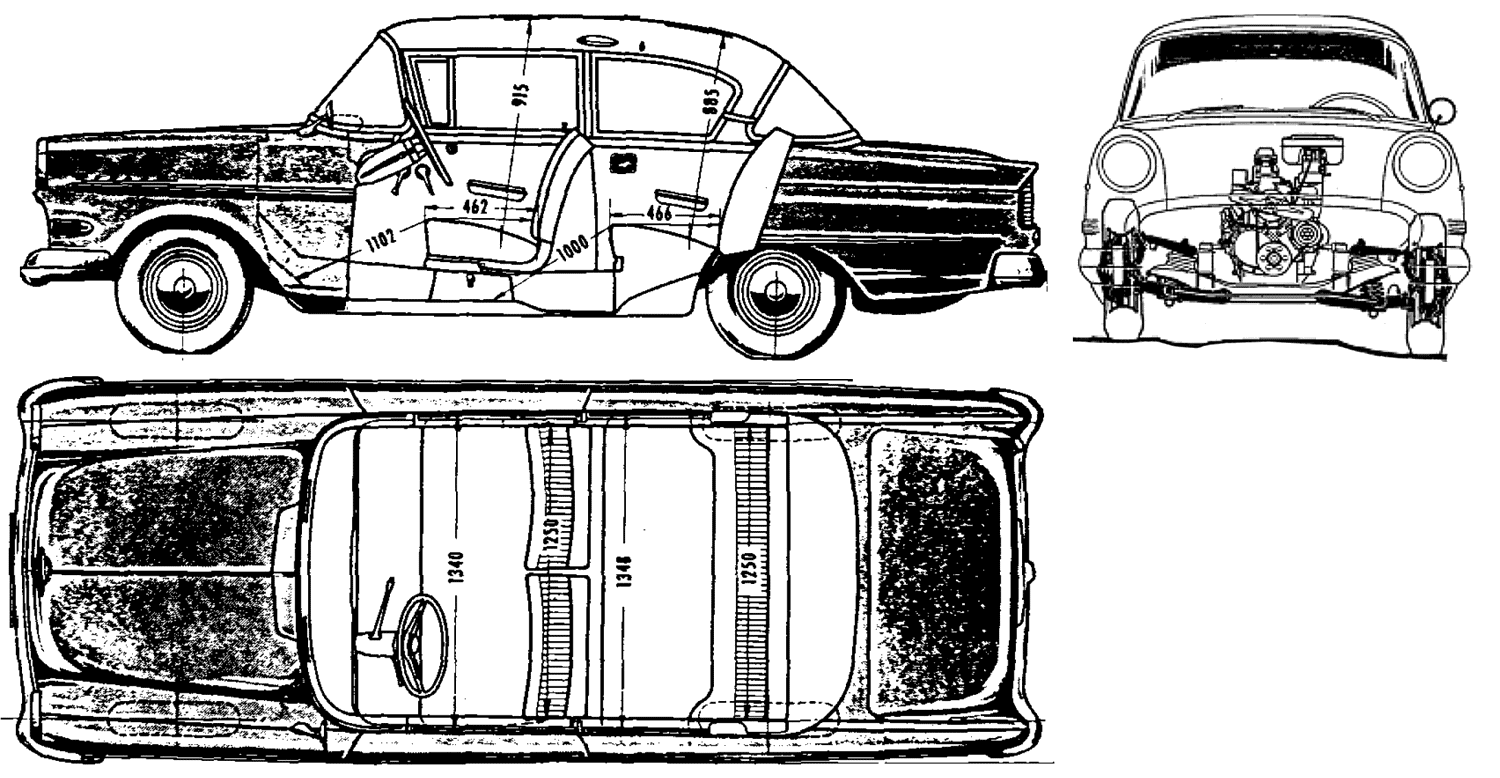 Bil Opel Rekord P1 2-Door 1958 