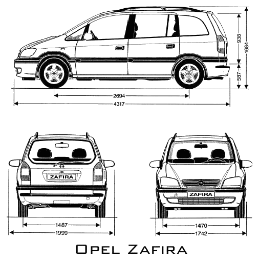 Кола Opel Zafira 