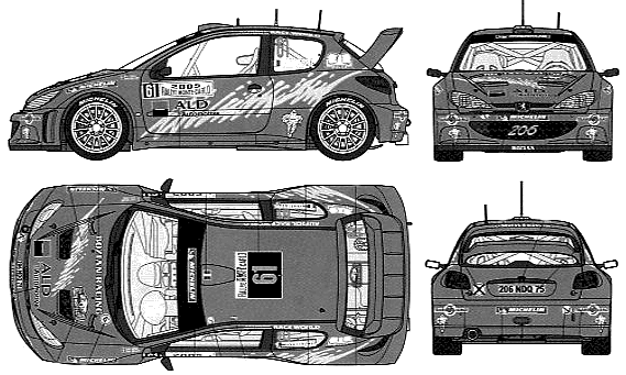 Auto  Bozian Racing Peugeot 206 WRC Montecarlo 05
