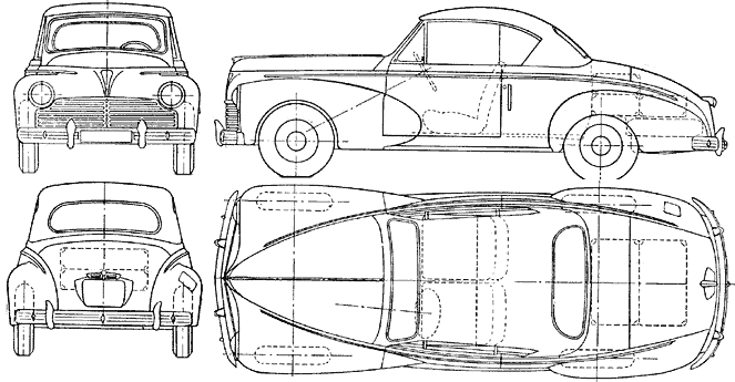 Bil Peugeot 203 Coupe 1950 