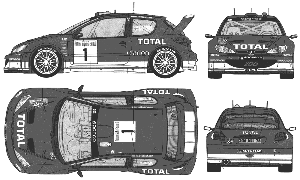 Bil Peugeot 206 WRC