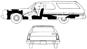 Bil Plymouth Gran Fury Sport Suburban Wagon 1976