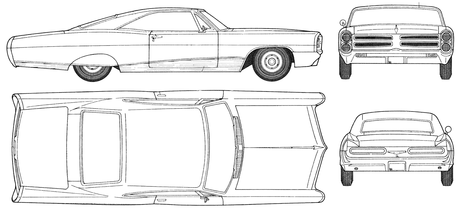 Кола Pontiac Bonneville 2-Door Hardtop 1966