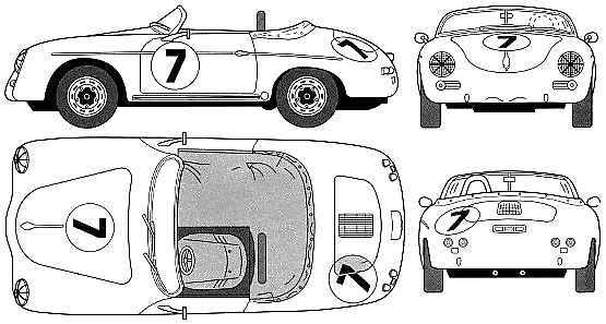 Кола Porsche 356A Speedster 1955