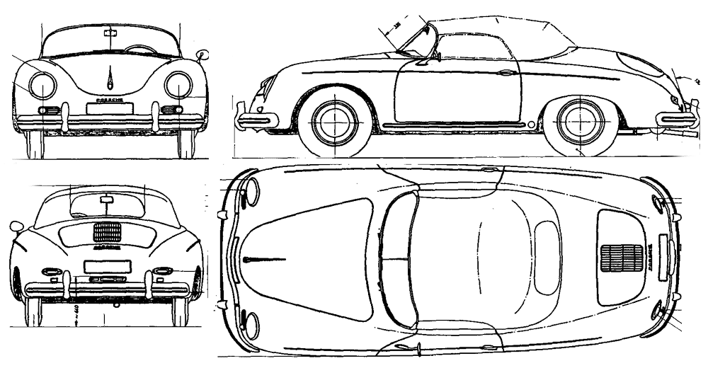 Bil Porsche 356 B Cabrio
