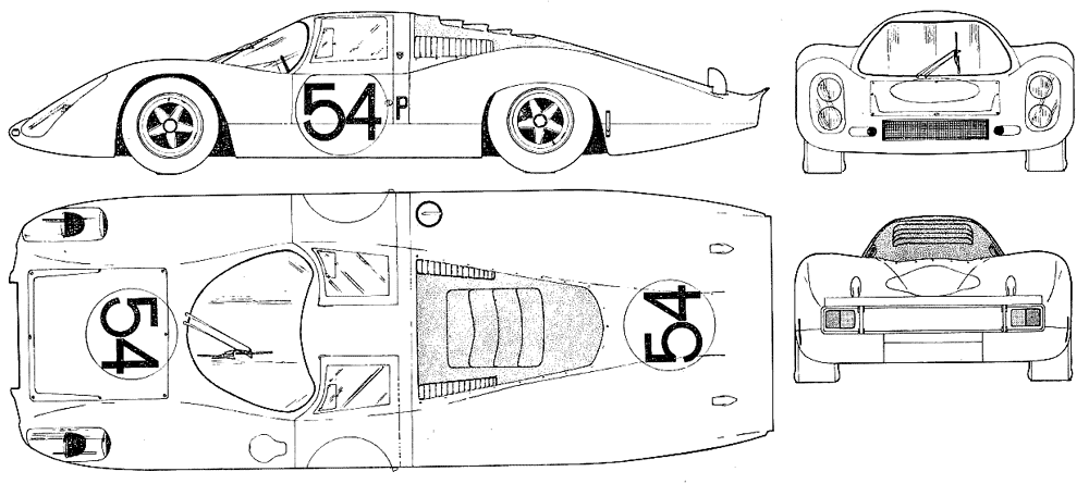 Кола Porsche 907 Langheck