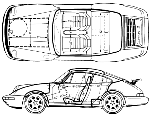 Bil Porsche 911 (964) 1989
