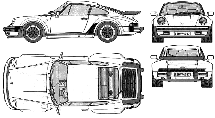 Кола Porsche 911 Turbo '88 (964)