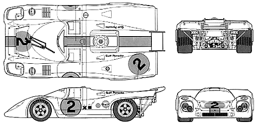 Bil Porsche 917K 1971 Daytona