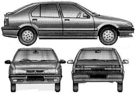 Bil Renault 19 5-Door 1991