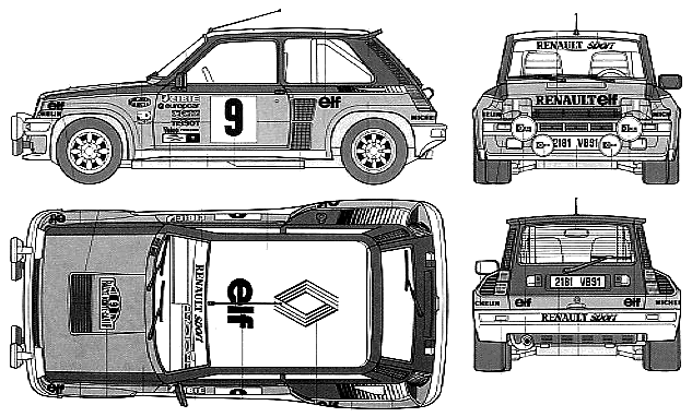 Bil Renault 5 Turbo Rally