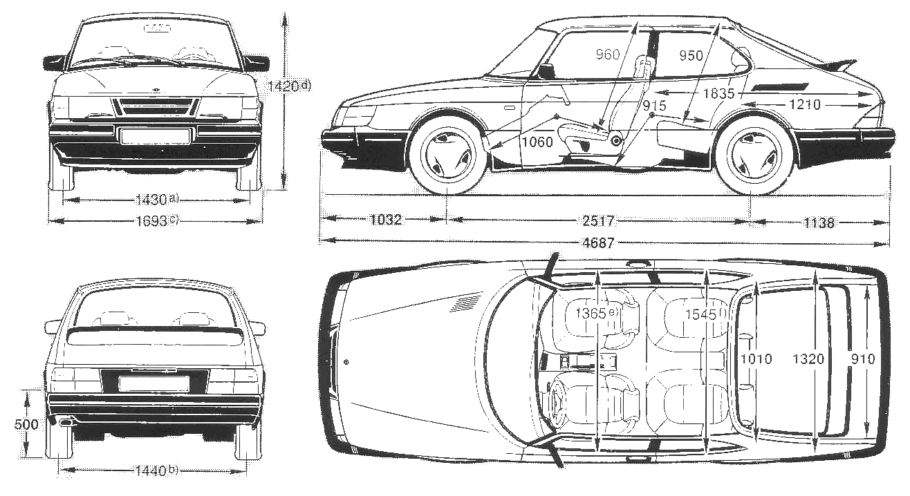 Кола Saab 900 3/5