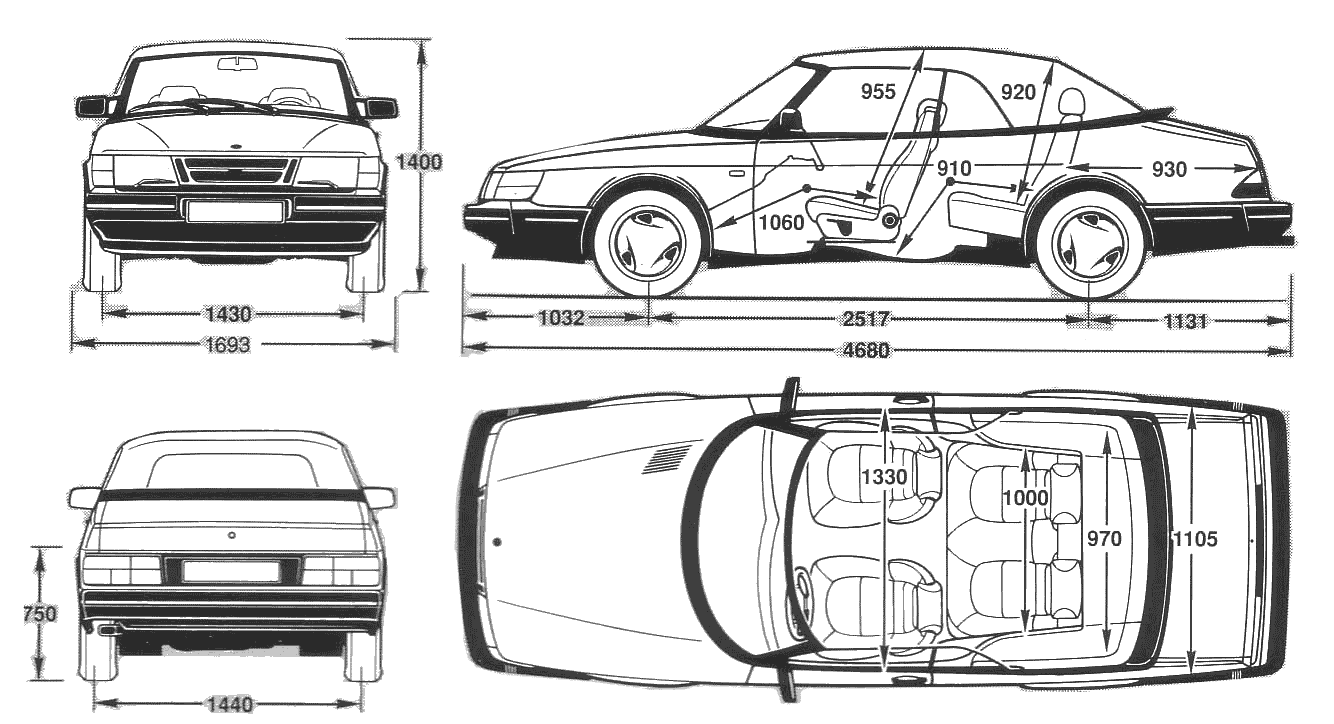 Bil Saab 900 Cabrio