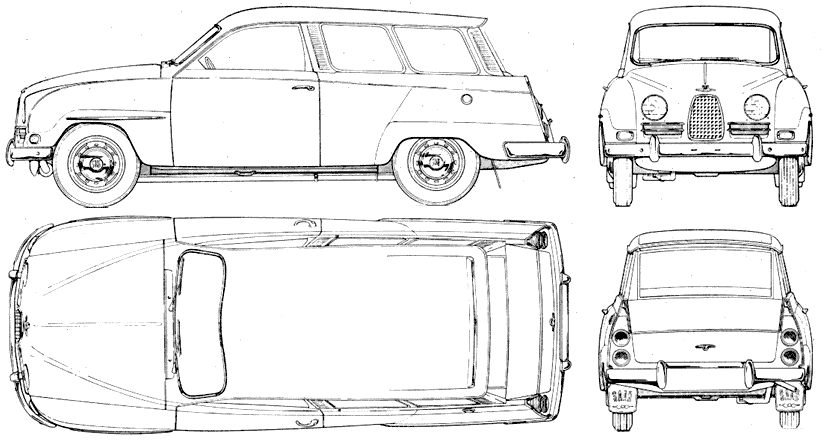 Кола Saab 95 1960