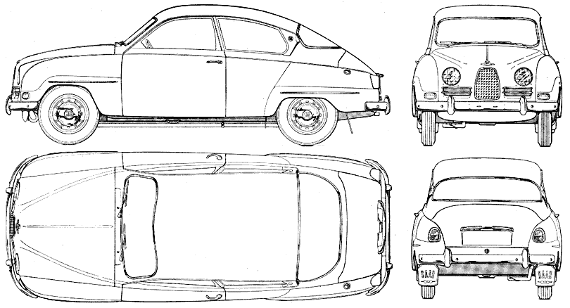 Auto  Saab 96 1960