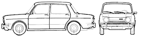 Auto  Simca 1000 LS 1970