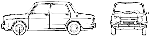 Auto  Simca 1000 SR 1968