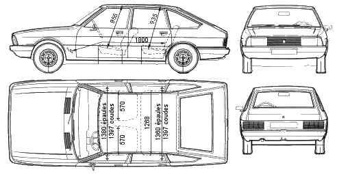 Auto  Simca 1307 1976