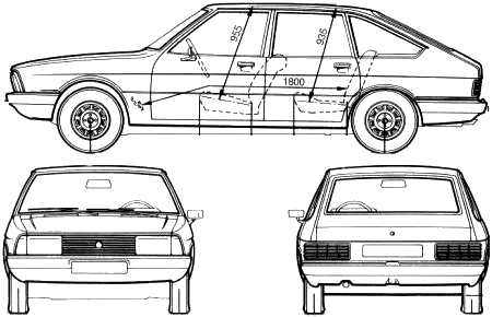 Auto  Simca 1307 1977