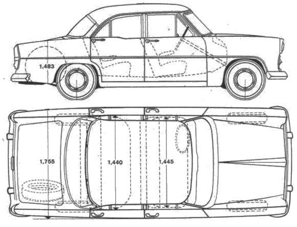 Кола Simca Ariane 1960