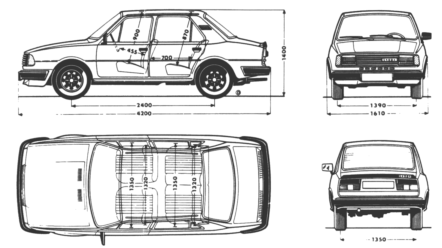 Bil Skoda 55 Sedan