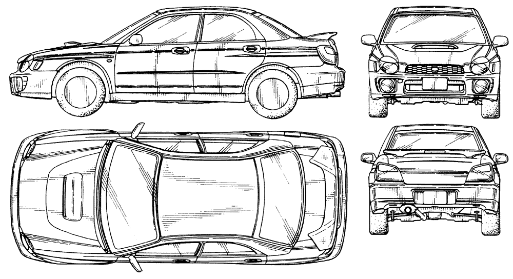 Bil Subaru Impreza STi 2002