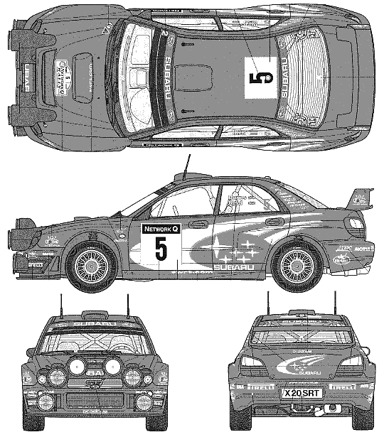 Bil Subaru Impreza WRC 2001 England