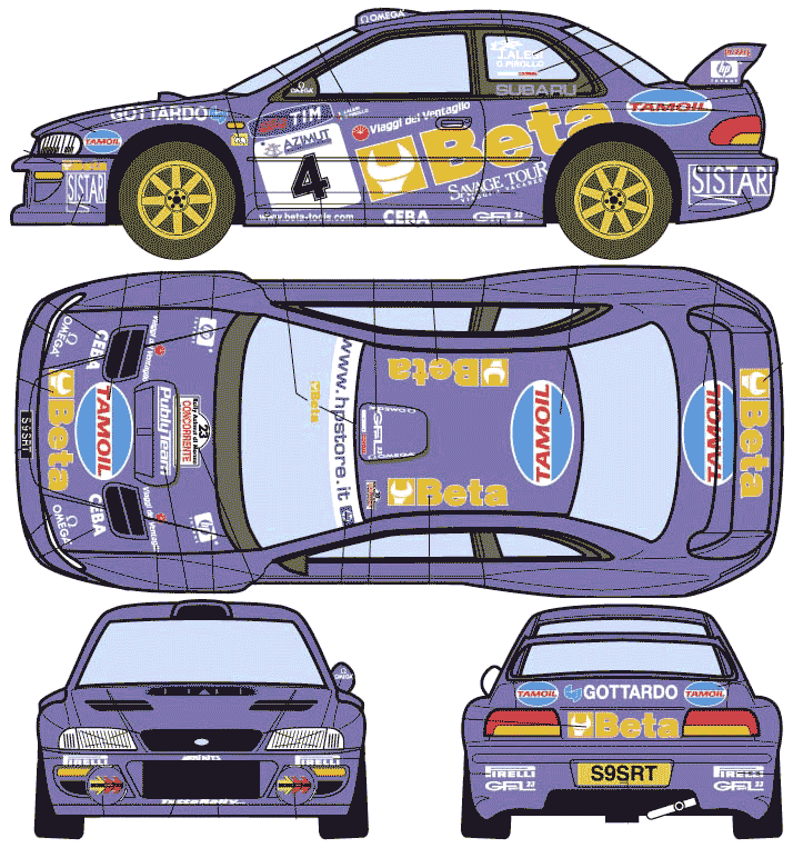 Кола Subaru Impreza WRC 1997