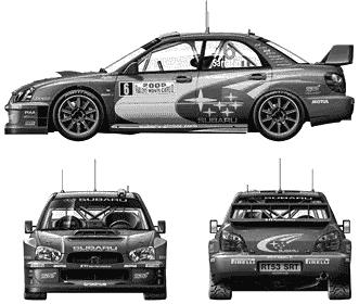 Bil Subaru Impreza WRC Monte Carlo 2005