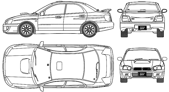 Кола Subaru Impreza WRX STi 2003