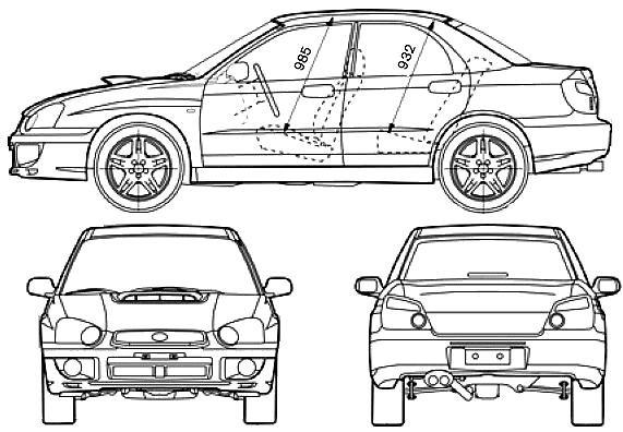 Кола Subaru Impreza WRX STi 2005