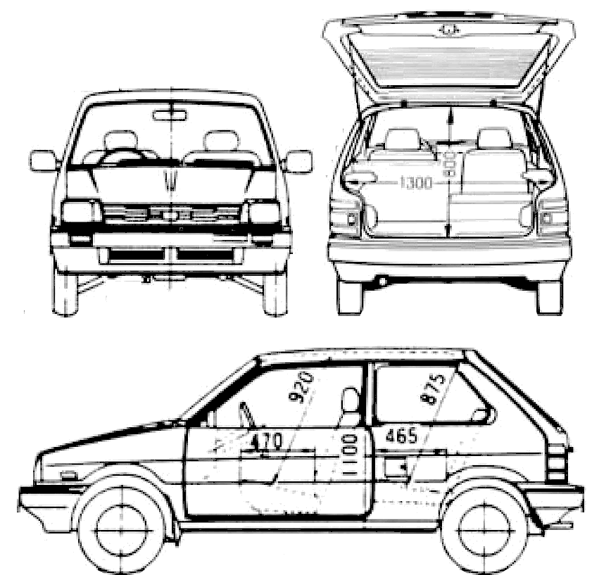 Bil Subaru Justy 3-Door AWD 1987