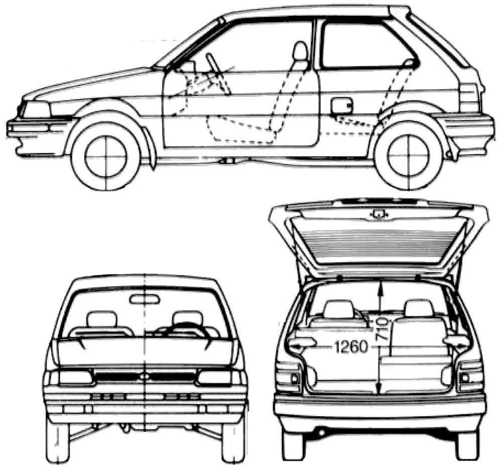 Bil Subaru Justy 3-Door AWD 1992