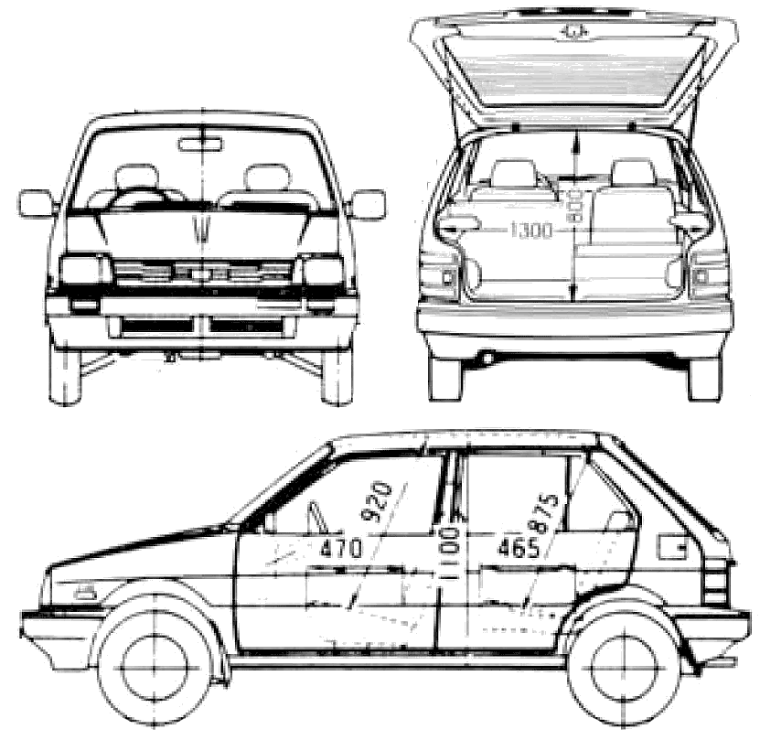 Auto  Subaru Justy 5-Door AWD 1987