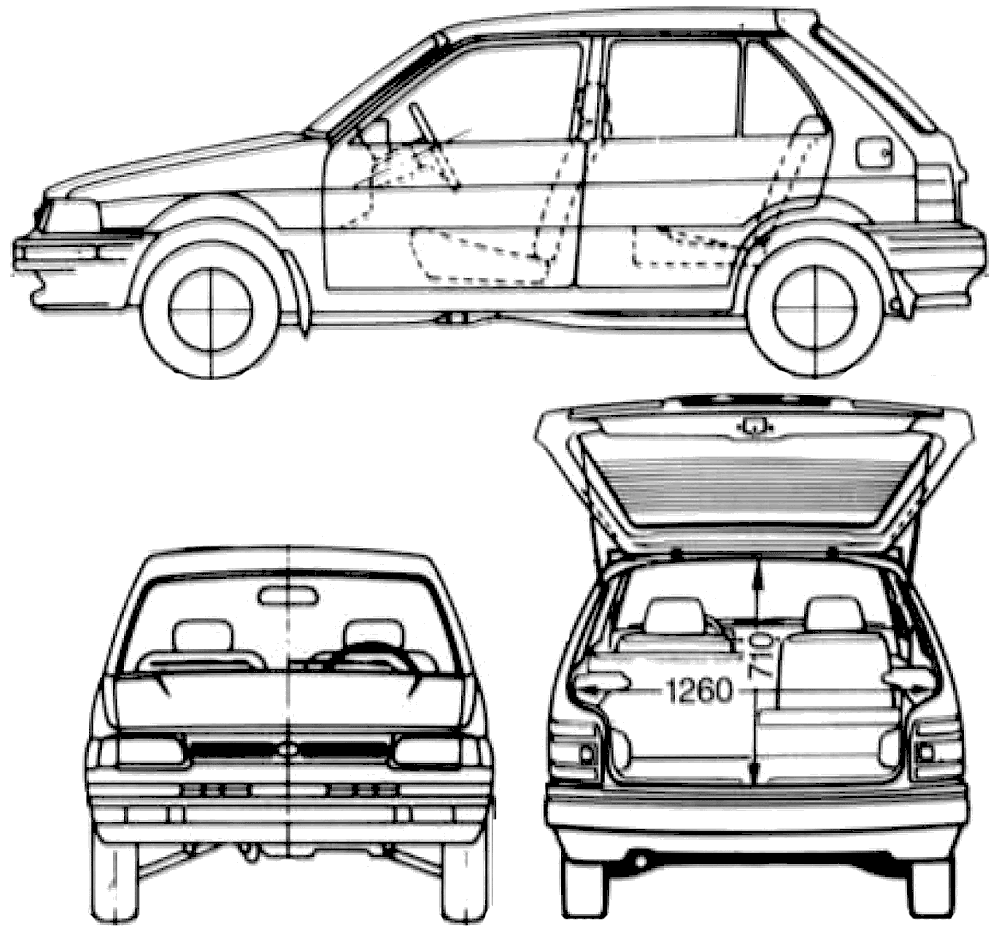Bil Subaru Justy 5-Door AWD 1992