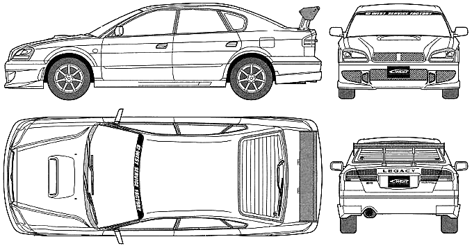 Кола Subaru Legacy B4 2001