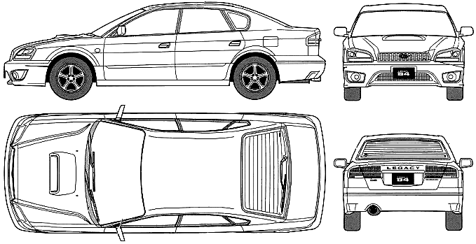 Bil Subaru Legacy B4 RSK 2001