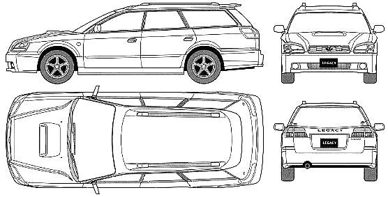 Bil Subaru Legacy B4 Touring Wagon GT-B 2001