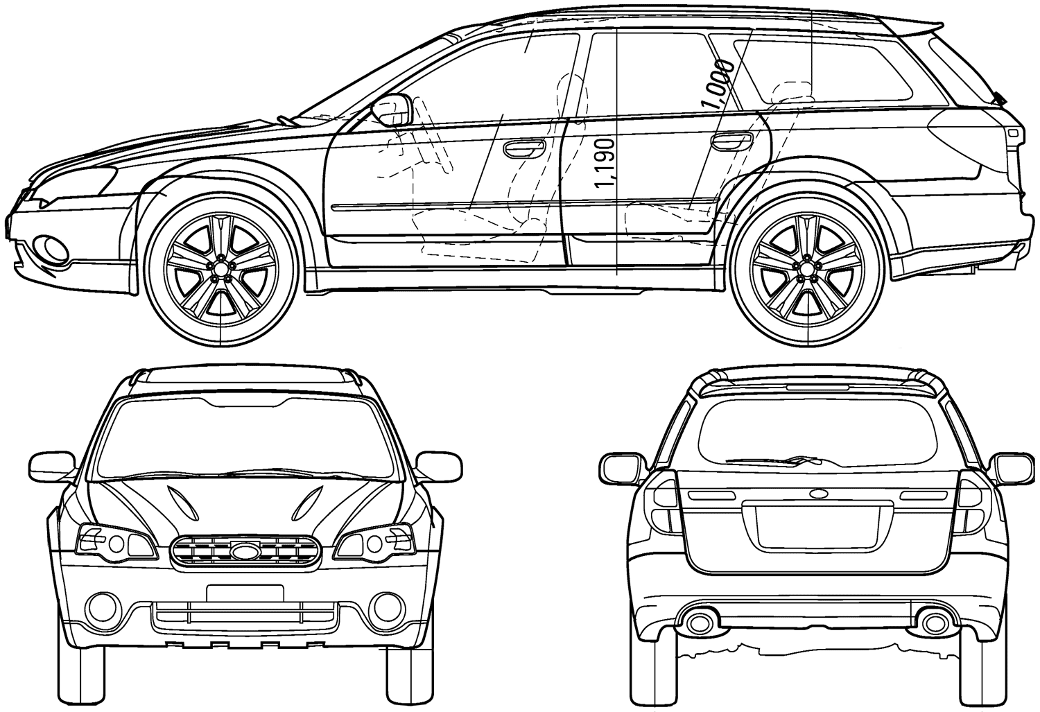 Кола Subaru Legacy Outback 2005