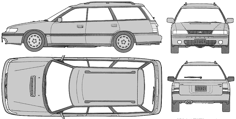 Bil Subaru Legacy Touring Wagon GT 1991