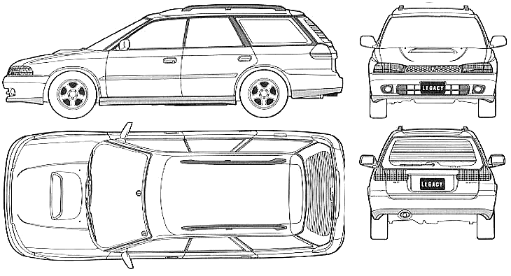 Кола Subaru Legacy Touring Wagon GT 1999
