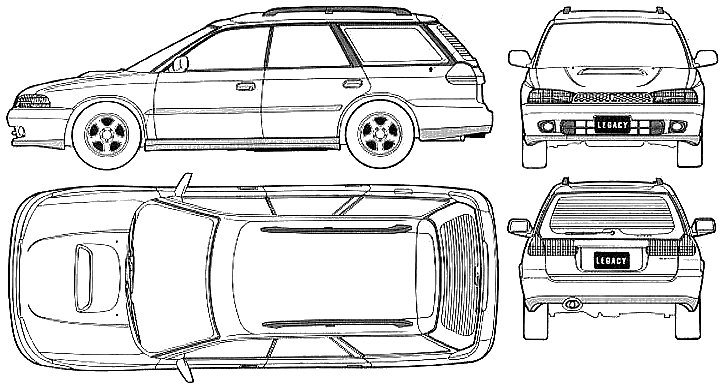Bil Subaru Legacy Touring Wagon GT 2001